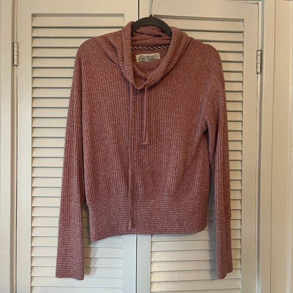 Anthropologie Saturday Sunday 'Whistler' pullover cowlneck small pink heathered - Picture 2 of 9